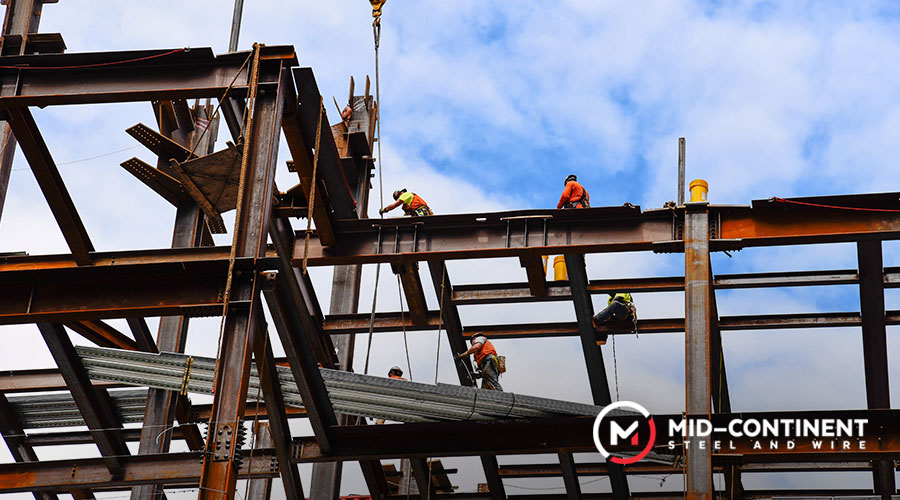 steel beams for the construction industry
