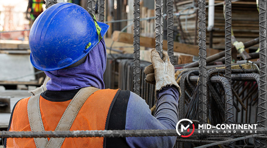 reinforcing steel provides structural integrity