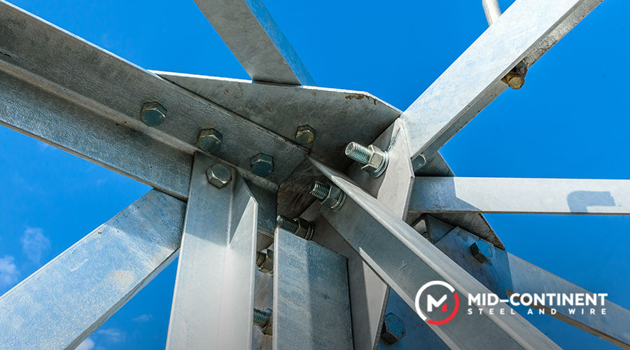 steel angles on site 