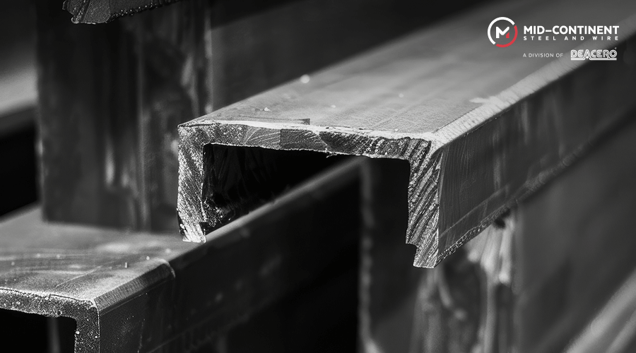 Heavy-duty steel C channels designed to provide rigid structural support for diverse industrial projects.